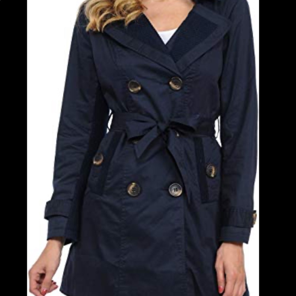Navy Blue Trench Coat